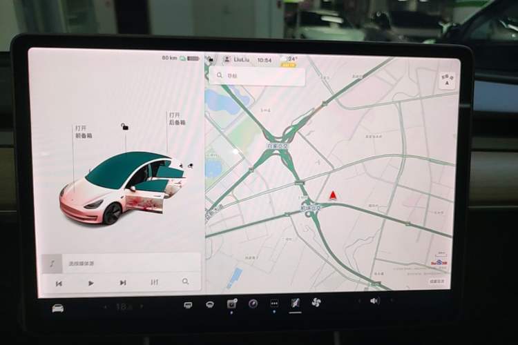 Used Tesla Model 3 2020 Standard Range Rear-Wheel Drive Upgraded Version Audio And AC Panel