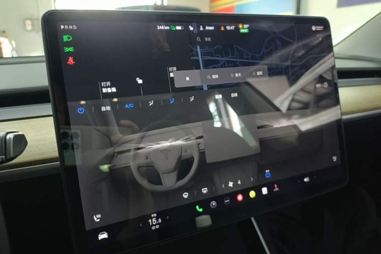 Used Tesla Model 3 2020 Revised Version Standard Range Rear-Wheel Drive – Upgraded Edition Audio And AC Panel