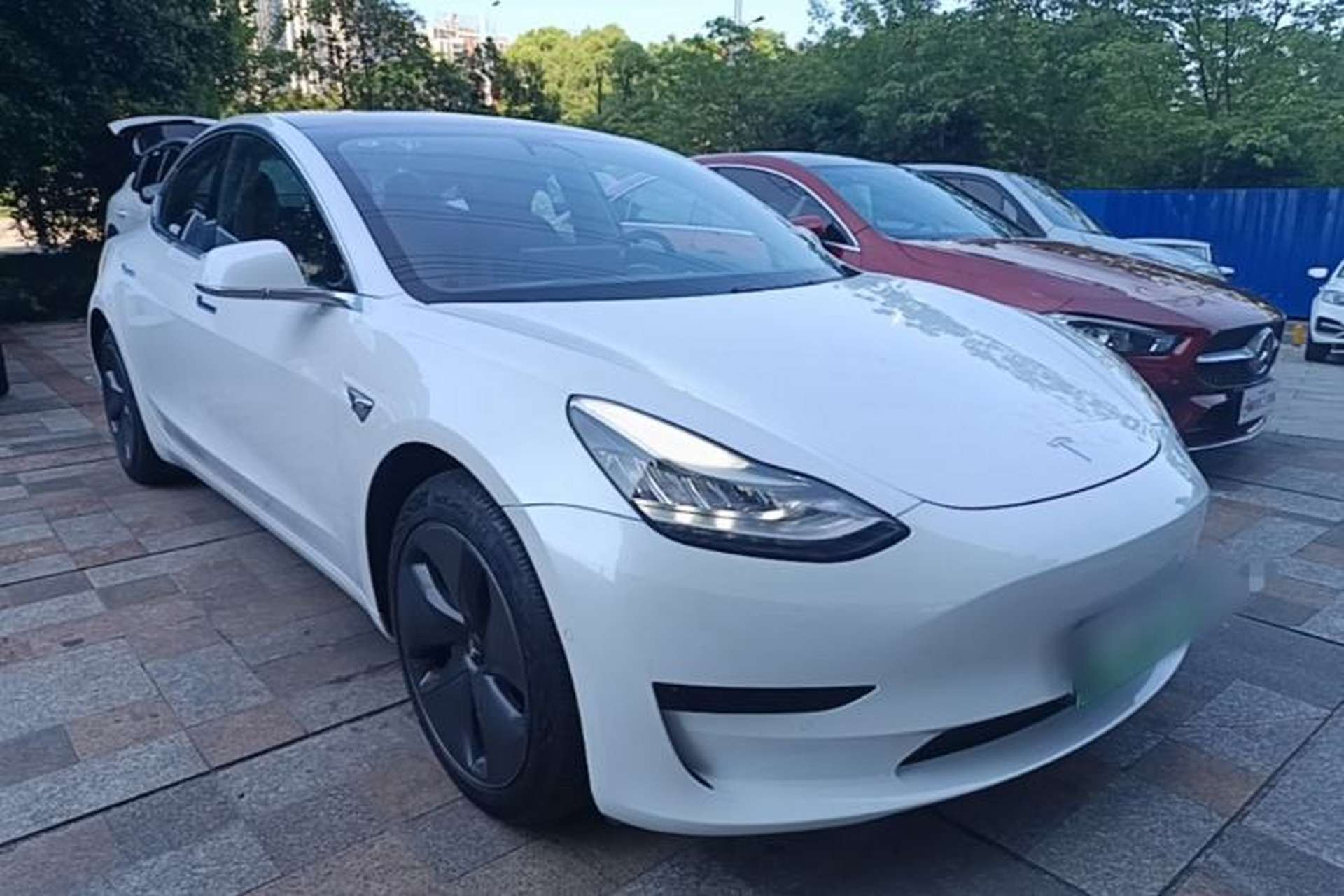Used Tesla Model 3 2020 Standard Range Rear-Wheel Drive Upgraded Version Front Right 45 Deg
