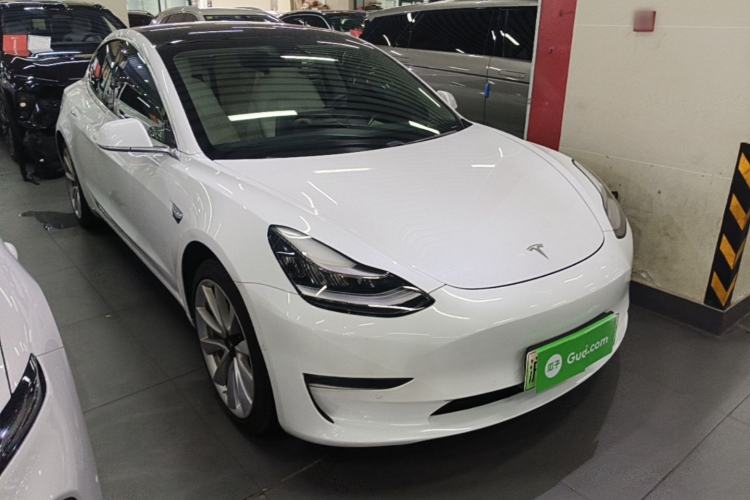 Used Tesla Model 3 2020 Refreshed Version Long-Range Rear-Wheel Drive Front Right 45 Deg