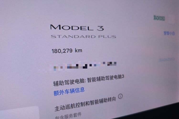 Used Tesla Model 3 2020 Standard Range Rear-Wheel Drive Upgraded Version Odometer Close Up