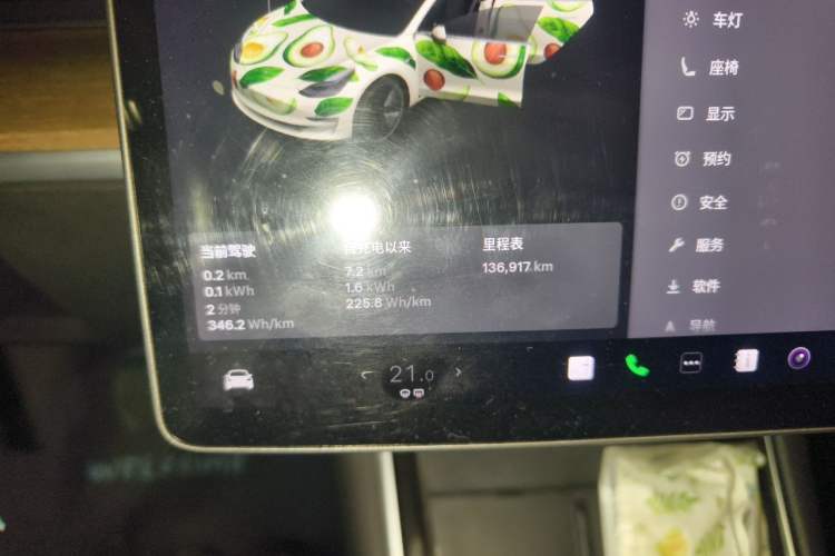 Used Tesla Model 3 2020 Standard Range Rear-Wheel Drive Upgraded Version Odometer Close Up