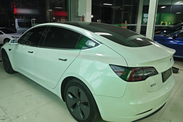Used Tesla Model 3 2020 Refreshed Version Long-Range Rear-Wheel Drive Rear Left 45 Deg