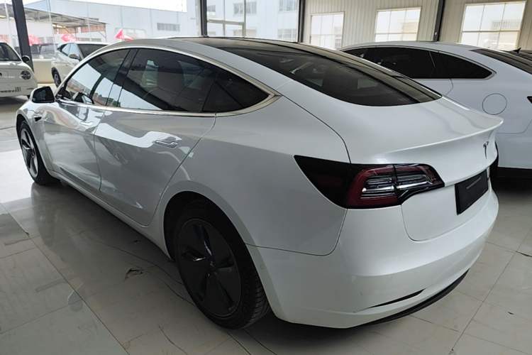 Used Tesla Model 3 2020 Refreshed Version Long-Range Rear-Wheel Drive Rear Left 45 Deg