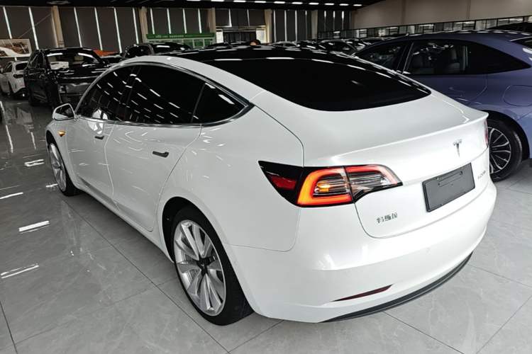 Used Tesla Model 3 2020 Refreshed Version Long-Range Rear-Wheel Drive Rear Left 45 Deg