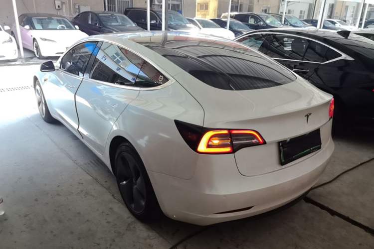 Used Tesla Model 3 2020 Refreshed Version Long-Range Rear-Wheel Drive Rear Left 45 Deg