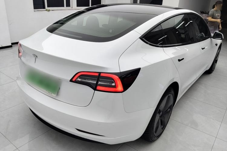 Used Tesla Model 3 2020 Refreshed Version Long-Range Rear-Wheel Drive Rear Right 45 Deg