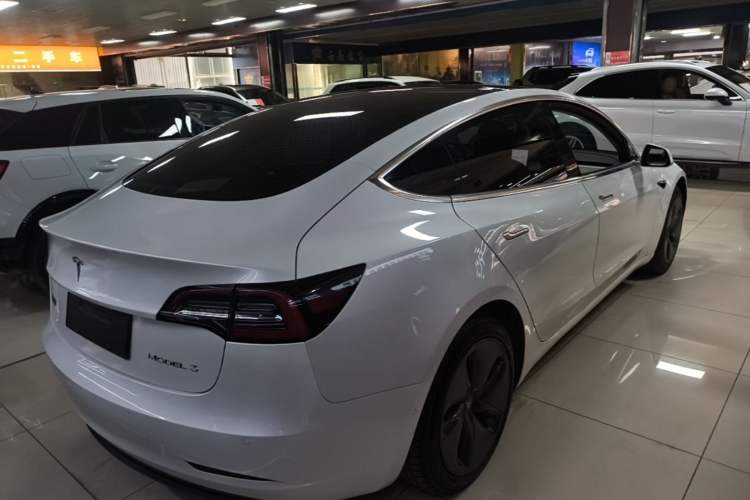 Used Tesla Model 3 2020 Standard Range Rear-Wheel Drive Upgraded Version Rear Right 45 Deg