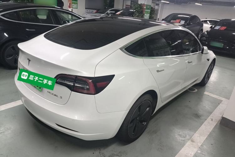 Used Tesla Model 3 2020 Refreshed Version Long-Range Rear-Wheel Drive Rear Right 45 Deg