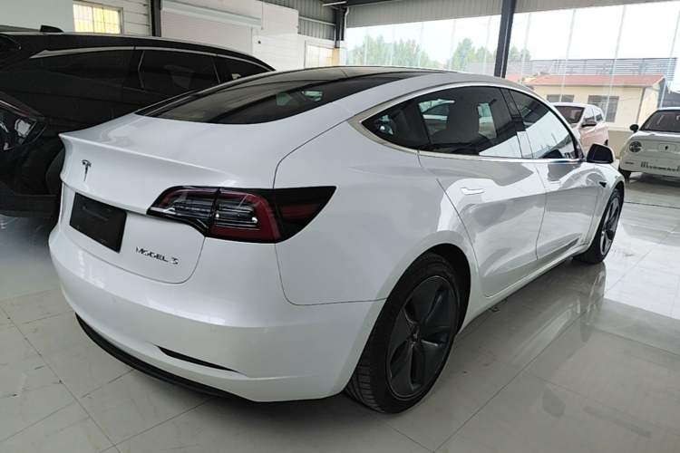Used Tesla Model 3 2020 Refreshed Version Long-Range Rear-Wheel Drive Rear Right 45 Deg