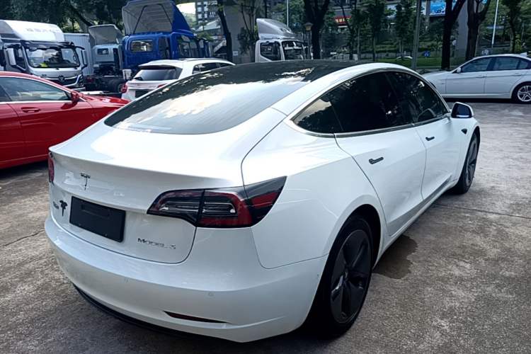 Used Tesla Model 3 2020 Revised Version Standard Range Rear-Wheel Drive – Upgraded Edition Rear Right 45 Deg