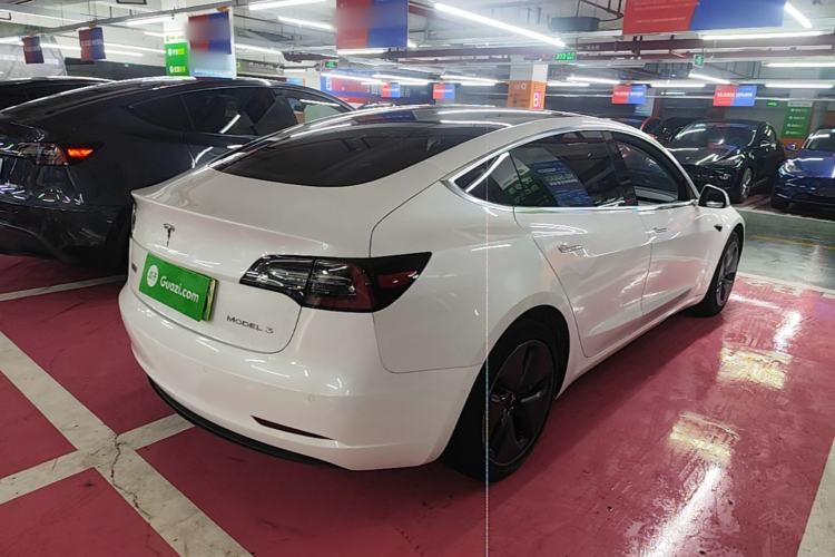 Used Tesla Model 3 2020 Refreshed Version Long-Range Rear-Wheel Drive Rear Right 45 Deg