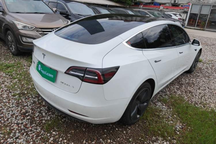 Used Tesla Model 3 2020 Refreshed Version Long-Range Rear-Wheel Drive Rear Right 45 Deg