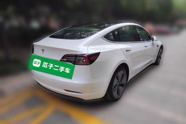 Used Tesla Model 3 2020 Refreshed Version Long-Range Rear-Wheel Drive Rear Right 45 Deg