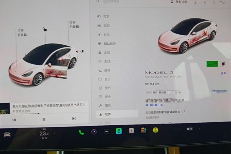 Used Tesla Model 3 2020 Revised Version Standard Range Rear-Wheel Drive – Upgraded Edition Instrument Cluster