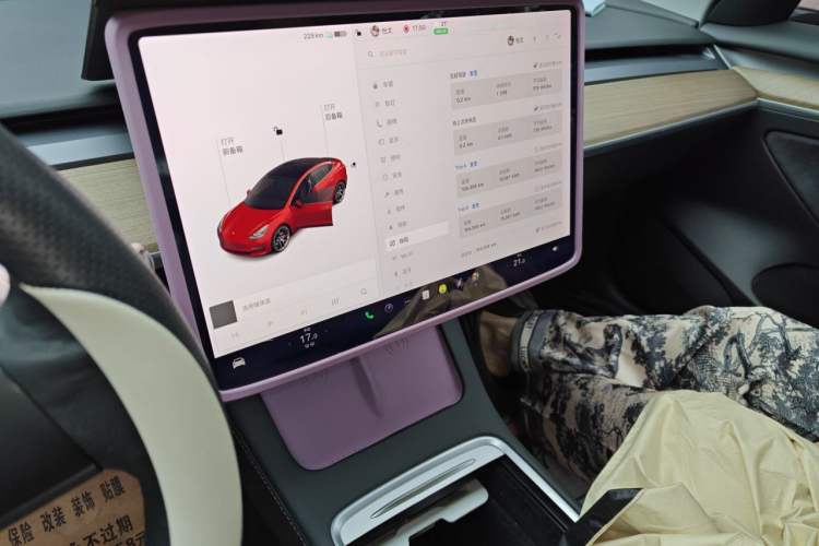 Used Tesla Model 3 2021 Performance High-Performance All-Wheel-Drive Version Audio And AC Panel