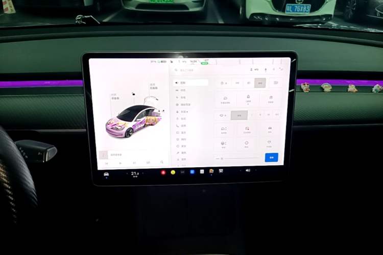 Used Tesla Model 3 2021 Standard Range Rear-Drive Upgraded Version Audio And AC Panel