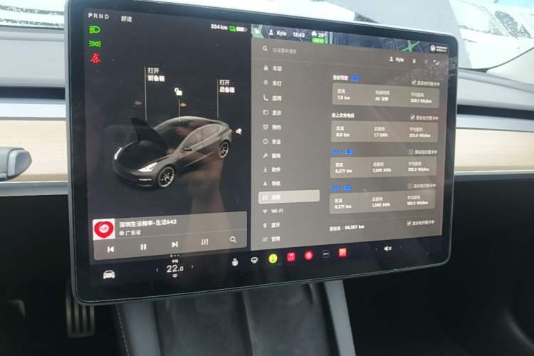 Used Tesla Model 3 2021 Performance High-Performance All-Wheel-Drive Version Audio And AC Panel