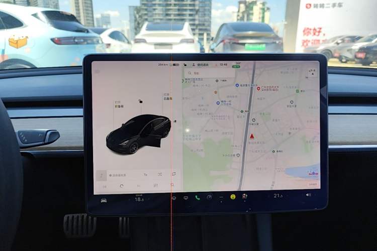 Used Tesla Model 3 2021 Performance High-Performance All-Wheel-Drive Version Audio And AC Panel