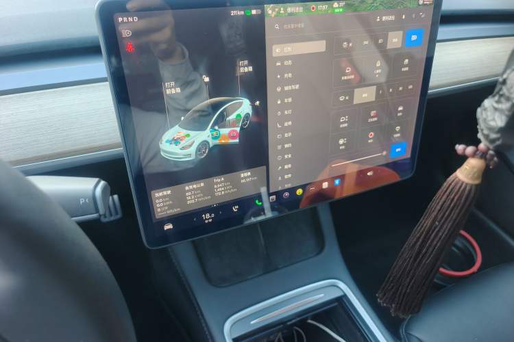 Used Tesla Model 3 2021 Performance High-Performance All-Wheel-Drive Version Audio And AC Panel