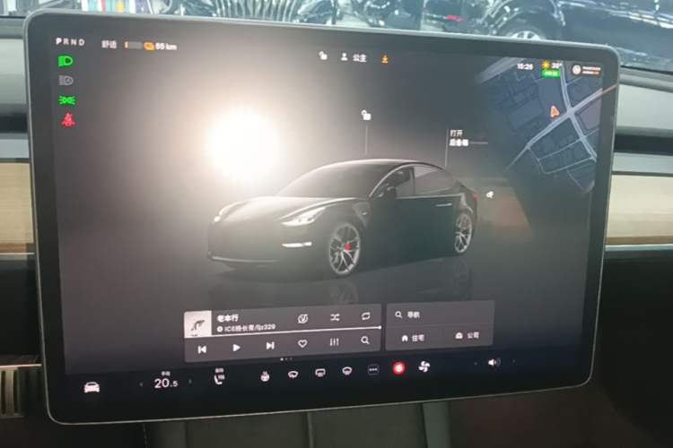 Used Tesla Model 3 2021 Revised Version II – Performance High-Performance All-Wheel-Drive Edition Audio And AC Panel