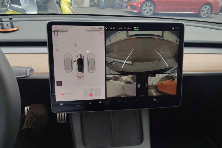 Used Tesla Model 3 2021 Performance High-Performance All-Wheel-Drive Version 3D6 Audio And AC Panel