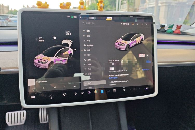 Used Tesla Model 3 2021 Performance High-Performance All-Wheel-Drive Version Audio And AC Panel