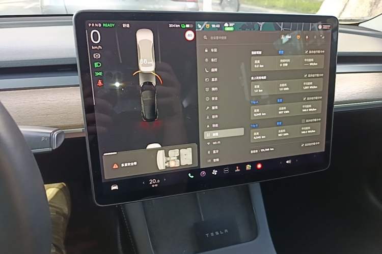 Used Tesla Model 3 2021 Standard Range Rear-Drive Upgraded Version Audio And AC Panel