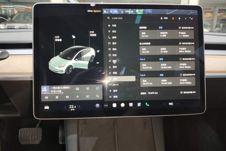 Used Tesla Model 3 2021 Revised Version Standard Range Rear-Wheel Drive Upgraded Edition 3D1 Audio And AC Panel