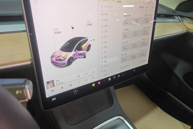 Used Tesla Model 3 2021 Revised Version Standard Range Rear-Wheel Drive Upgraded Edition 3D1 Audio And AC Panel
