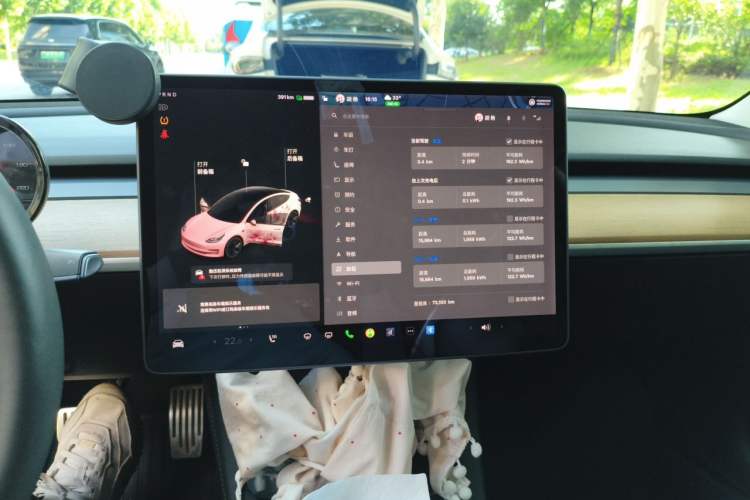 Used Tesla Model 3 2021 Revised Version Standard Range Rear-Wheel Drive Upgraded Edition 3D1 Audio And AC Panel