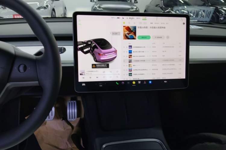 Used Tesla Model 3 2021 Performance High-Performance All-Wheel-Drive Version 3D6 Audio And AC Panel