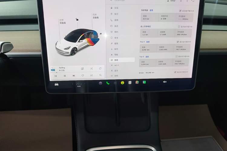 Used Tesla Model 3 2021 Standard Range Rear-Wheel Drive Upgraded Version 3D6 Audio And AC Panel
