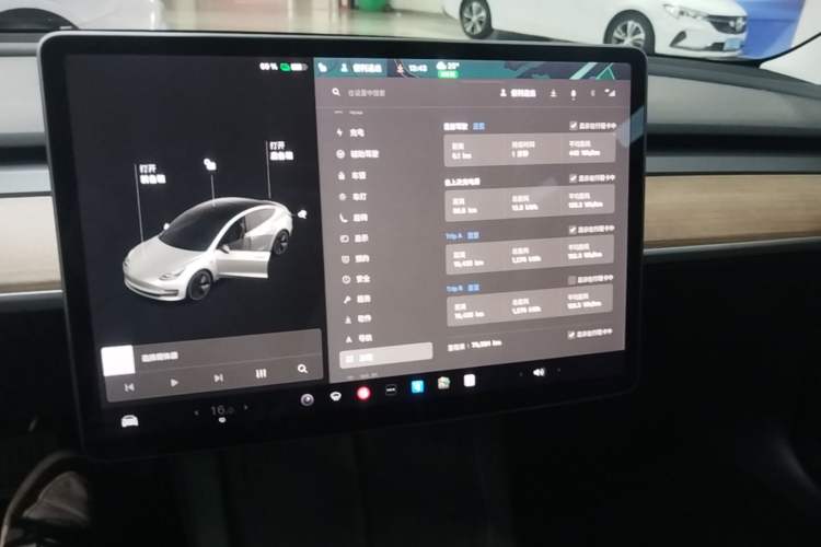 Used Tesla Model 3 2021 Standard Range Rear-Wheel Drive Upgraded Version 3D6 Audio And AC Panel