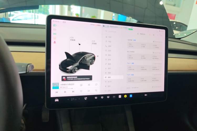 Used Tesla Model 3 2021 Standard Range Rear-Drive Upgraded Version Audio And AC Panel