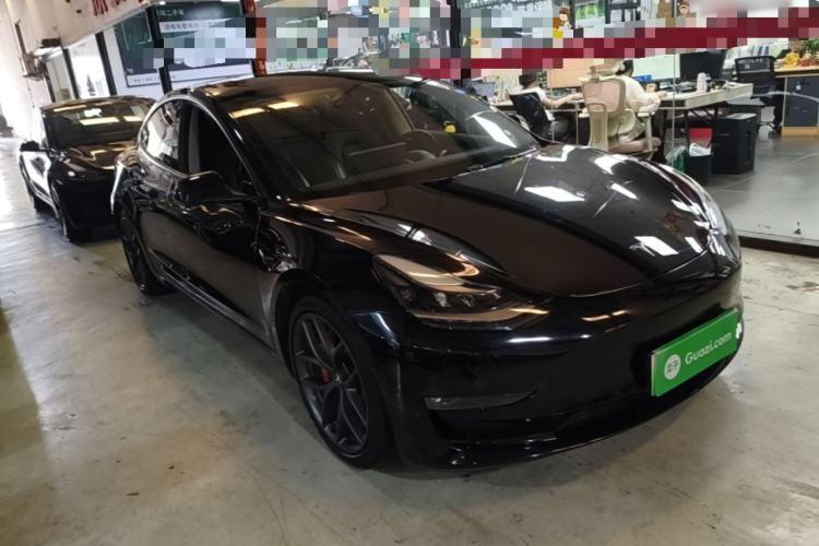 Used Tesla Model 3 2021 Performance High-Performance All-Wheel-Drive Version Front Right 45 Deg