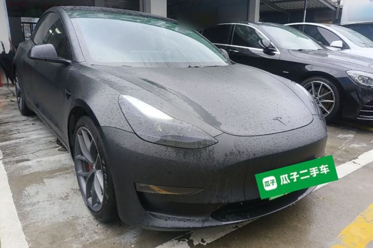 Used Tesla Model 3 2021 Performance High-Performance All-Wheel-Drive Version Front Right 45 Deg