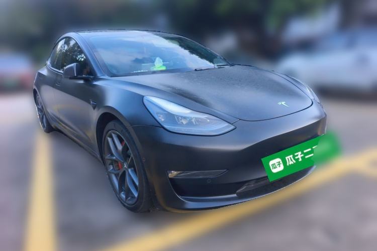 Used Tesla Model 3 2021 Performance High-Performance All-Wheel-Drive Version Front Right 45 Deg