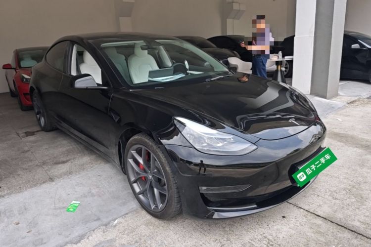 Used Tesla Model 3 2021 Performance High-Performance All-Wheel-Drive Version Front Right 45 Deg