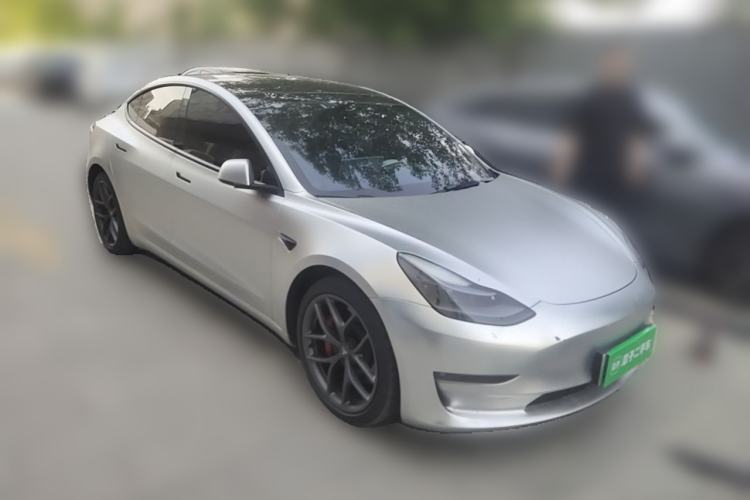 Used Tesla Model 3 2021 Performance High-Performance All-Wheel-Drive Version Front Right 45 Deg