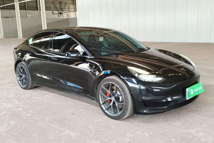 Used Tesla Model 3 2021 Revised Performance Version with All-Wheel Drive 3D1 Front Right 45 Deg