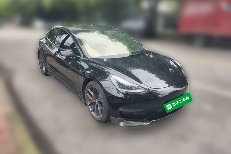 Used Tesla Model 3 2021 Performance High-Performance All-Wheel-Drive Version Front Right 45 Deg