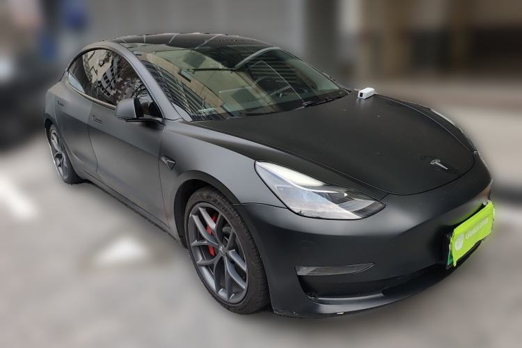 Used Tesla Model 3 2021 Performance High-Performance All-Wheel-Drive Version Front Right 45 Deg