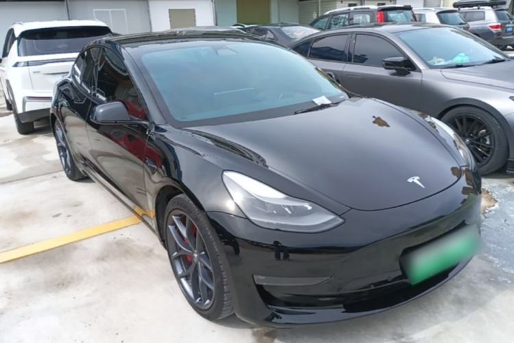 Used Tesla Model 3 2021 Performance High-Performance All-Wheel-Drive Version Front Right 45 Deg