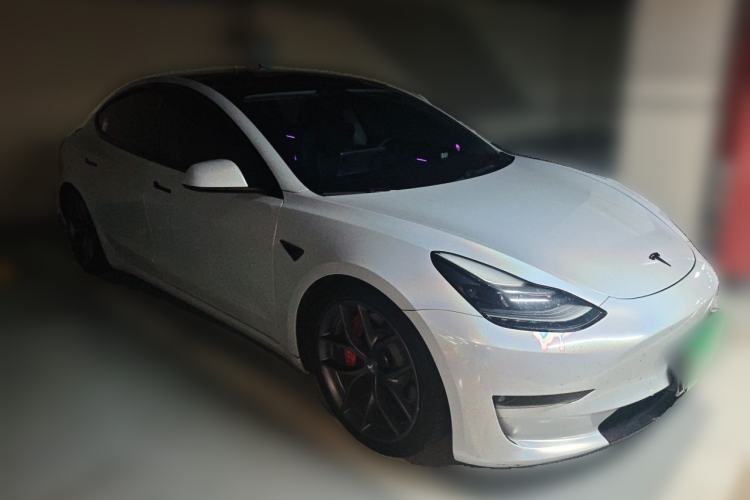 Used Tesla Model 3 2021 Performance High-Performance All-Wheel-Drive Version Front Right 45 Deg