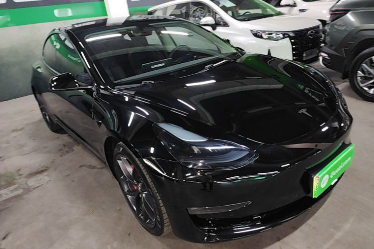 Used Tesla Model 3 2021 Revised Performance Version with All-Wheel Drive 3D1 Front Right 45 Deg