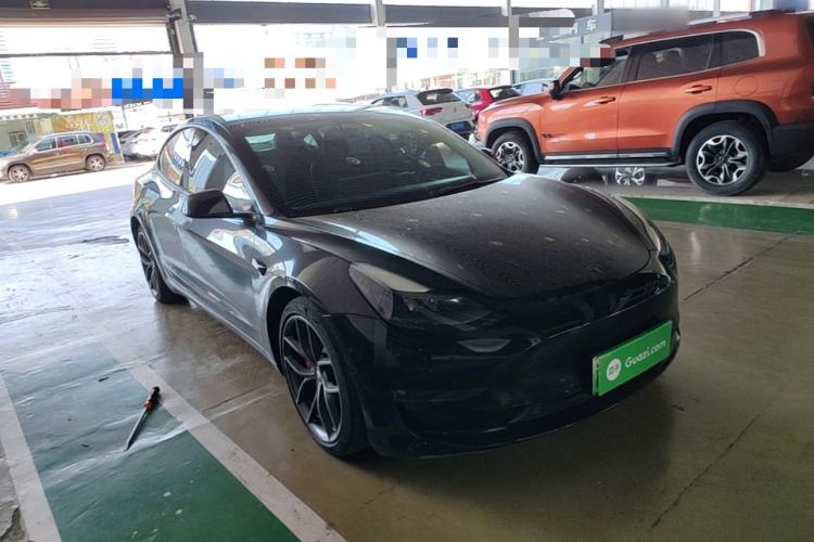 Used Tesla Model 3 2021 Revised Performance Version with All-Wheel Drive 3D1 Front Right 45 Deg