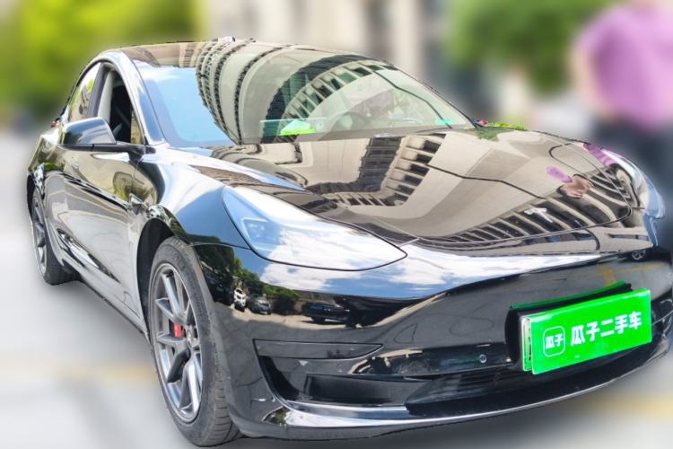 Used Tesla Model 3 2021 Standard Range Rear-Drive Upgraded Version Front Right 45 Deg