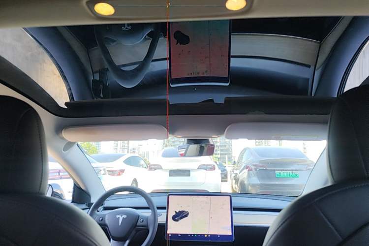 Used Tesla Model 3 2021 Performance High-Performance All-Wheel-Drive Version Headliner