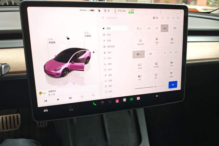 Used Tesla Model 3 2021 Revised Version II – Performance High-Performance All-Wheel-Drive Edition Instrument Cluster